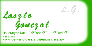 laszlo gonczol business card